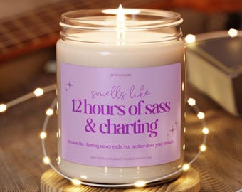 Vela de enfermera divertida: 12 horas de descaro - Regalo de agradecimiento para enfermeras