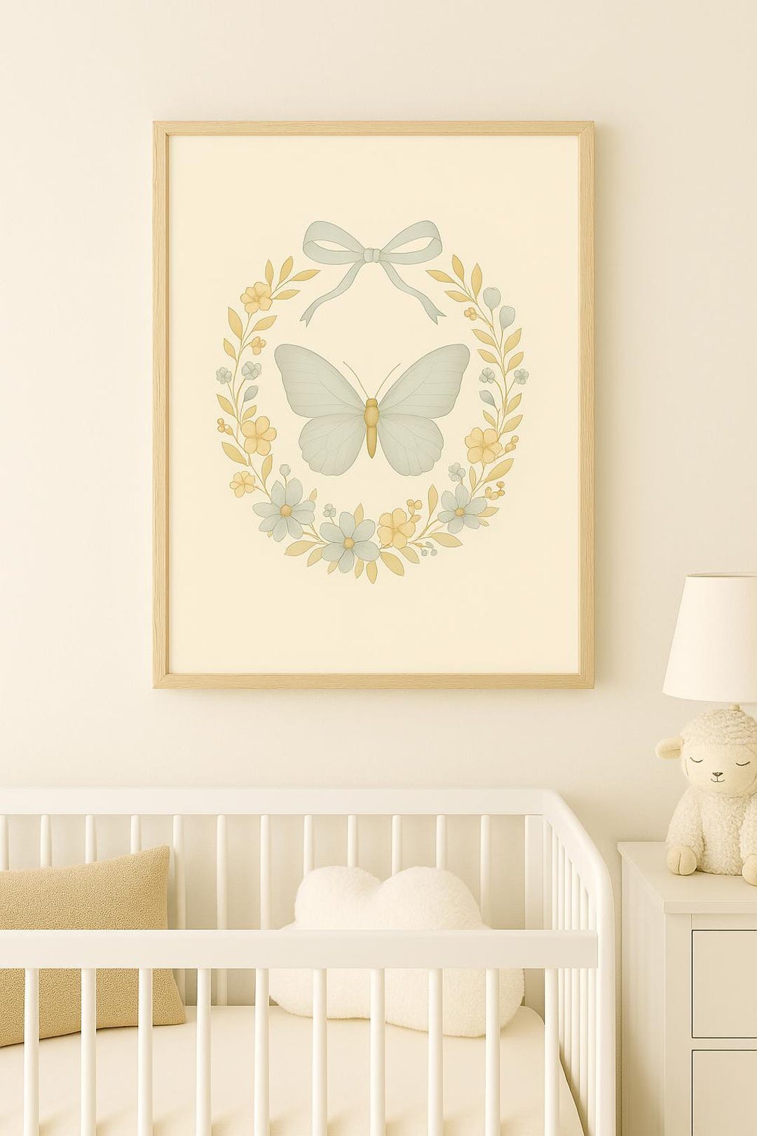 Blue Butterfly Cottagecore Print, Vintage Style Wall Art - Etsy