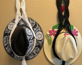 Custom Handwoven Hat Display Hangers & Wall Art