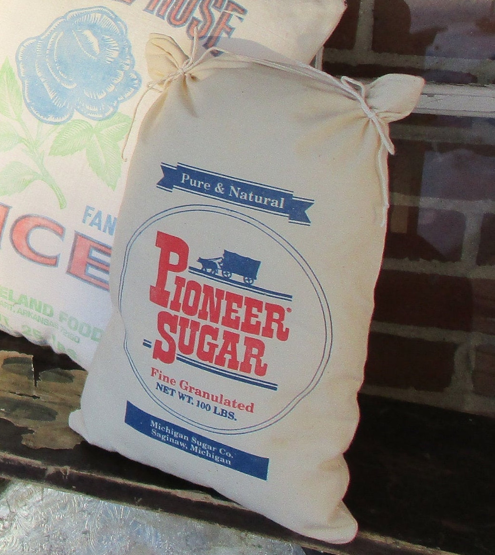 Pioneer Sugar Feed Sack Feed Bag Feedsack Novelty Bag Etsy