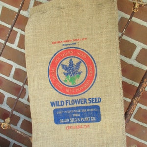 Feed Sack,14 x 25, Burlap bag, Seed Sack, Burlap sack, Country decor, farmhouse decor, primitive decor, country decorations, novelty bag