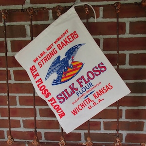 American Eagle Flour Sack: Vintage Style Feed Bag, Country Home Decor (12x16)