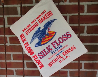 American Eagle Flour Sack: Vintage Style Feed Bag, Country Home Decor (12x16)