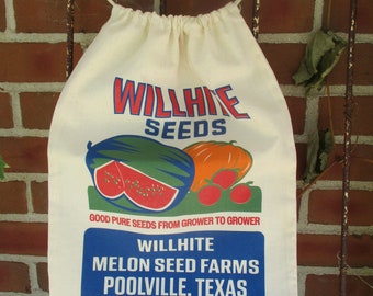 Willhite Melon Seed Sack: Vintage Texas Farmhouse Decor 12 x 16