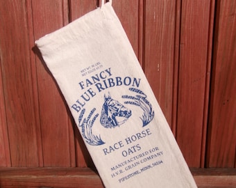 feed sack, Horse bag, feed bags, gift bags, 3-1/2 wide x 10 tall, horse bag, cotton bag, flour sack, mini bags, coffee bag, candy bag.