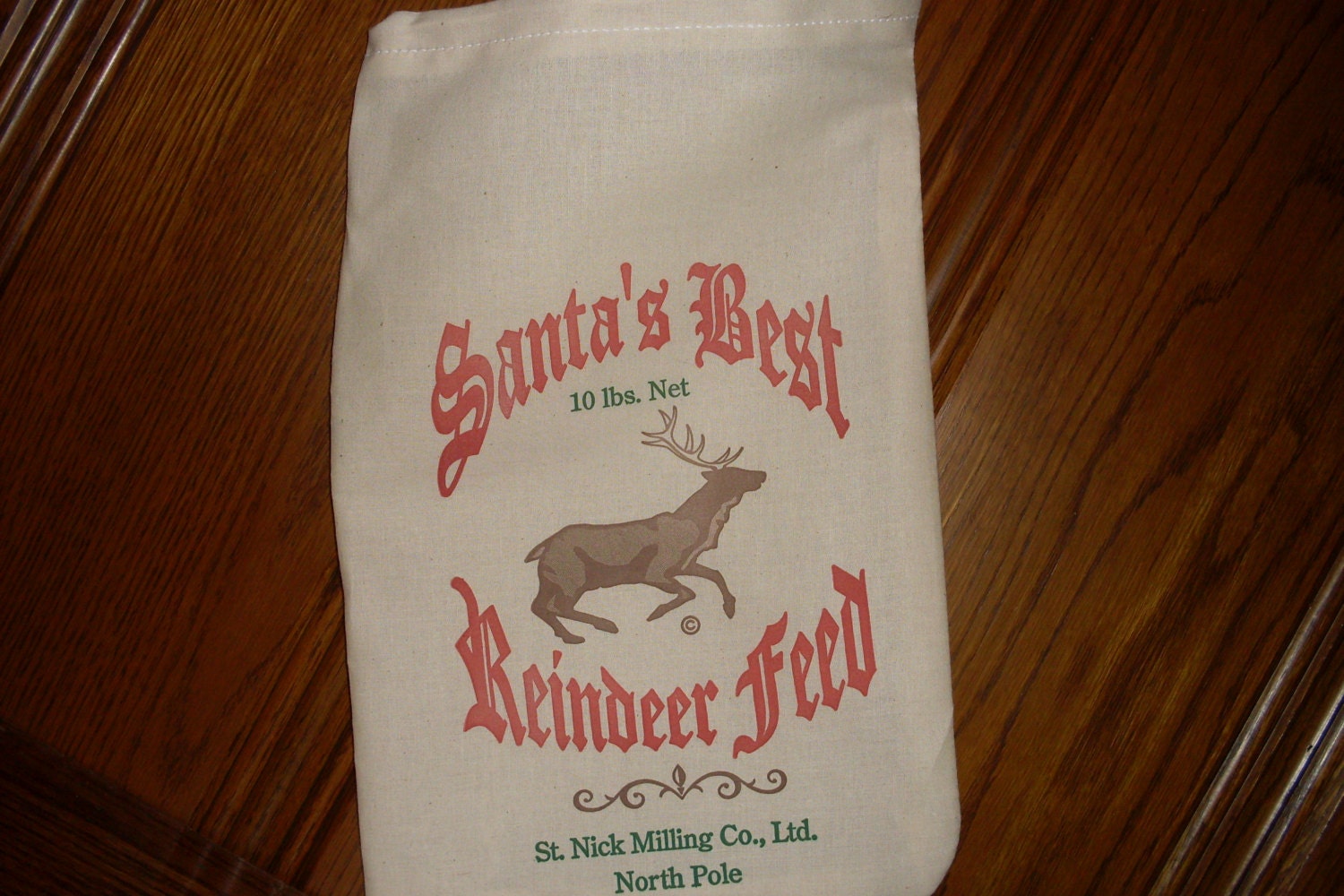 6 Christmas bags Novelty Bag for Christmas Rudolph bag Feed Sacks Santas sacks Santa bags Candy bags Santas Best Reindeer Feed