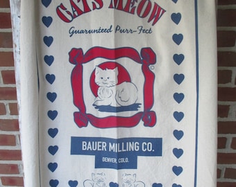 Organic Cat Fabric: Flour Sack Cotton Toweling (40 x 63)