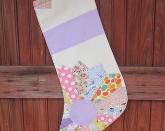 vintage quilt stockings, Christmas stock, Santa Stockings, country Christmas decor, handmade, Farmhouse decor, quilted stockings, primitive
