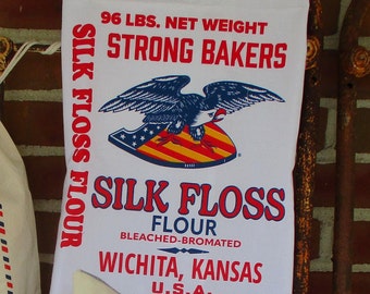 Silk Floss Flour Sack Towel: All American Eagle Design