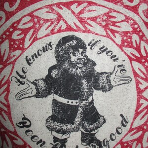Santa Fabric, Santa decor, Cotton fabric, 24 x 44,  Holiday fabric, pillow fabric,  fabric, Fabric supplies, craft supplies, apron fabric