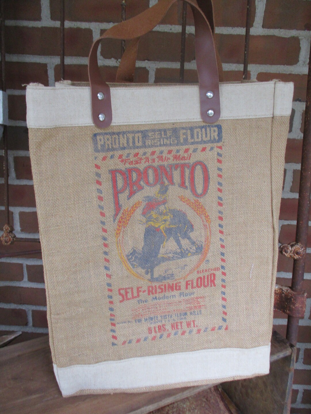 Burlap Tote 18 X 13 Burlap Market Bag Burlap Etsy