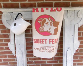 Organic Cotton Cow Tea Towel: Farmhouse Kitchen Decor