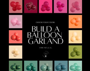 Custom Color Balloon Garland Kit: DIY Party Arch Decor