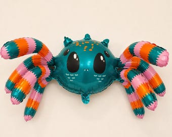 Halloween Party Balloon Kids Birthday Celebration Supply Toddler Gift Cute Spider Mylar Standing Air Filled Foil Novelty Children Event