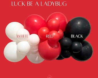 Red, Black, and White Balloon Garland Kit: Party Decorations