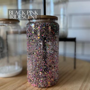Glitter Snow Globe Tumbler: 16oz Iced Coffee Cup, Gift for Mom