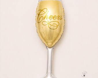 Champagne Glass Balloon Wedding Centerpiece Bridal Shower Engagement Party Birthday Celebration Anniversary Gift Bachelorette Event Standing
