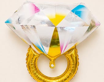 Engagement Ring Balloon Bridal Shower Party Decoration Proposal Celebration Photo Prop Bachelorette Gift Bride Idea Wedding Anniversary Foil