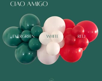 Fiesta Balloon Arch Kit: Mexican Party, Tricolor Garland