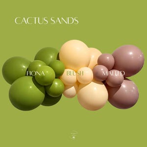 Cactus Sands Balloon Garland Kit: Green, Beige & Cream DIY Arch