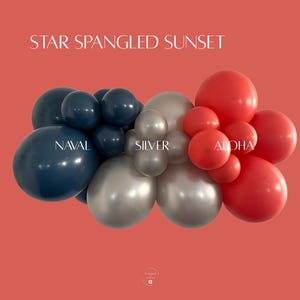 Navy, Silver & Orange Balloon Garland Kit: DIY Party Decor