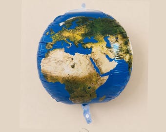 Globe Balloon: Earth Day Classroom Decoration, Geography Learning, Teacher Gift (Air Fill Only)