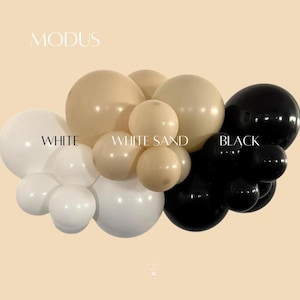 Black and White Balloons for Party Decor for Anniversary Party Balloon Arch DIY Kit Black Balloon Garland KIT for Birthday Tan Party Decor