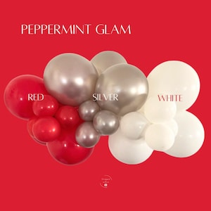 Red and Silver Balloon Garland Kit: DIY Party Decor