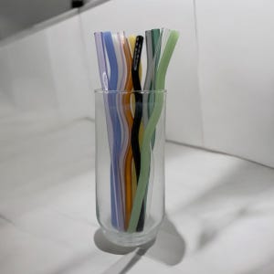 Wavy Glass Tumbler Straw Replacement for Tumbler