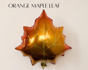 Palloncino Mylar a forma di foglia d'acero arancione: decorazione per feste autunnali
