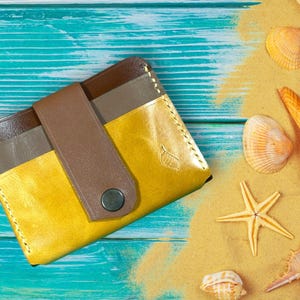Cartera de cuero hecha a mano, billetera unisex que puede contener más de 10 tarjetas, billetes, llaves y muchas otras cosas