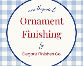 Needlepoint Ornament Finishing Service by Hand | All Shapes | Magnets | Key Fobs | Quick TAT
