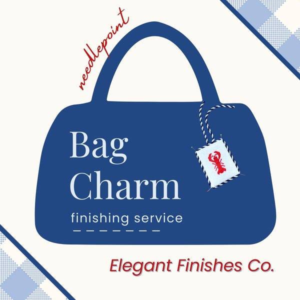Needlepoint Bag Charm Finishing Service | MESSAGE Us Before You Purchase |