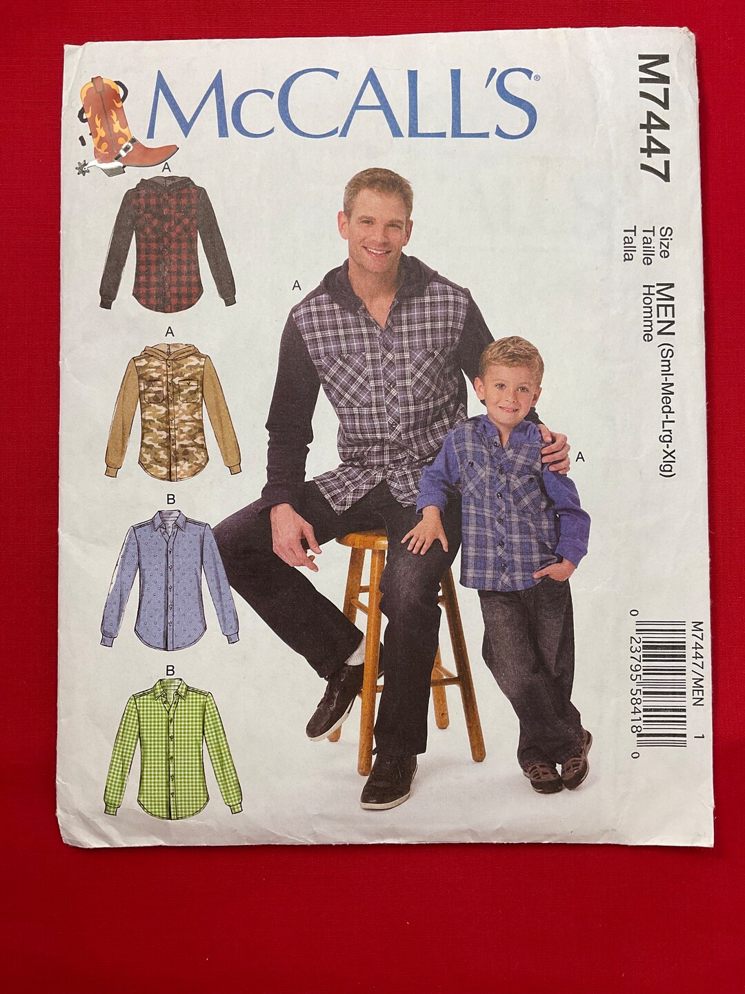Mccalls M7447 Mens Shirts Sewing Pattern, Sizes S-XL - Etsy