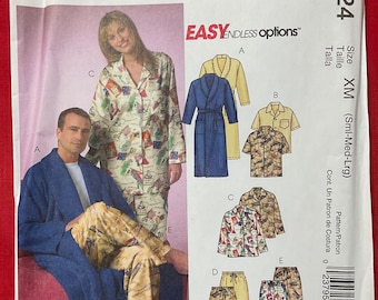 McCall’s M4724 Misses & Men’s Sleepwear Sewing Pattern, Sizes Sm-Lg