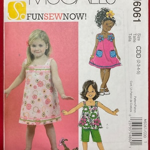 McCall’s M6061 Children’s/Girls’ Summer Clothing Sewing Pattern, Sizes 2-5 or 6-8