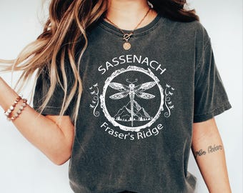 Sassenach Fraser&#39;s Ridge Apothecary Comfort Colors Shirt, Jamie and Claire T-shirt, North Carolina Tee, Sassenach T-shirt