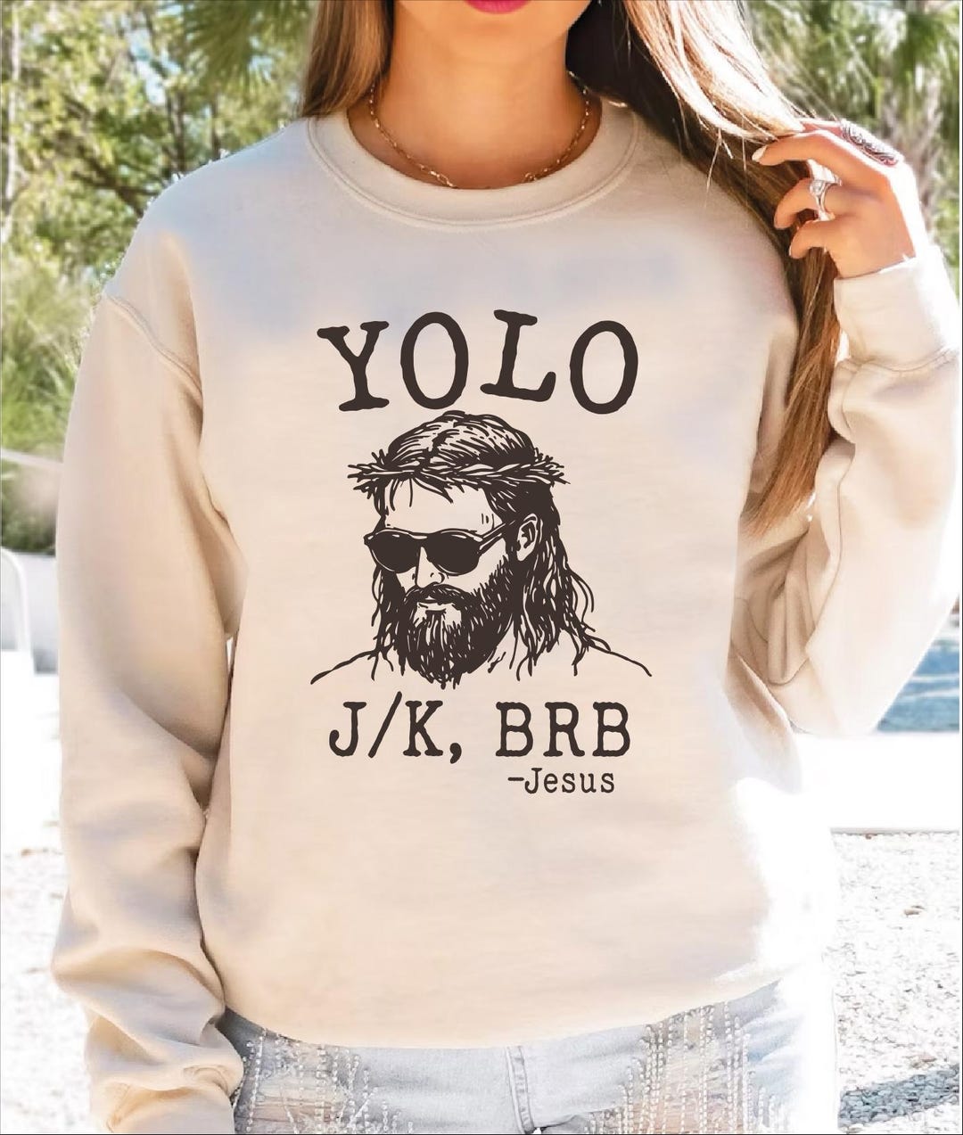 YOLO Jesus Graphic Sweatshirt, Funny Easter Gift - Etsy