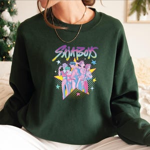 Saja Boys Boy Band Sweatshirt Hoodie | Kpop Demon Hunters Movie Hoodie | Bootleg Retro Movie Sweatshirt | Demon Hunters Merch Pullover