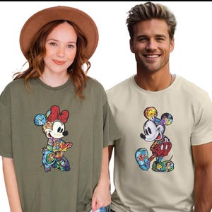 Disney Couples Mickey And Minnie Mouse T-shirt, Mickey And Minnie Matching Tee, Magic Kingdom Family Shirt, Comfort Colors Disney Trip  Tee