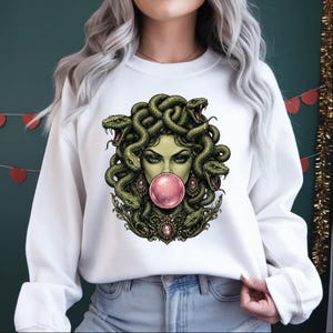 Medusa Snake Sweatshirt: Witchy Greek Mythology Hoodie, Feminist Sweatshirt and Hoodie