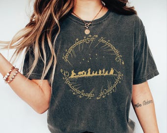 Elvish Script Ring Fellowship Shirt, Fantasy Adventure Tee