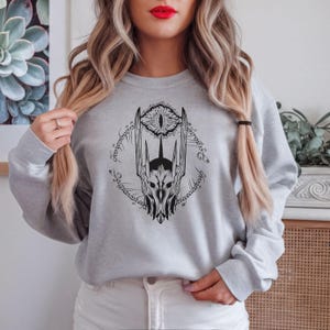 Dark Fantasy Helm Hoodie, Fantasy Realm Sweatshirt, Dark Rider Gift, Cursed King