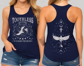 Toothless Racerback Tank Top, How To Train Dragon Inspired V-Neck