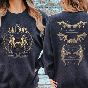 Acotar Bat Boys Sweatshirt, The Night Court Shirt, Illyrians Of The Night Court,A Court Of Thorn And Roses,Azriel Cassian Rhysand Sweatshirt