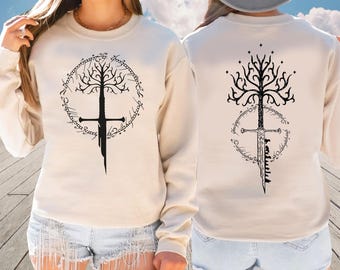 Fantasy Tree Sword Sweatshirt, Book Lover Gift