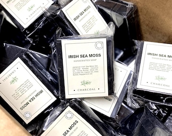 Charcoal Sea Moss Soap | Collagen Boosting | Purifying & Cleansing | Handmade in Jersey City