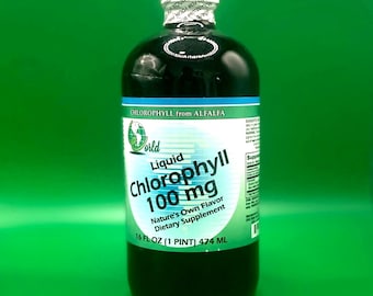 Organic Chlorophyll | 2oz, 8oz, 16oz, 50 & 100 Capsules