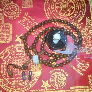 Talisman Amulet Tasbih Necklace Gaharu Kalimantan Wood Magical Powerful Anti Magic Voodoo Angel Ruhani Khodam