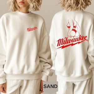 Milwaukee Tools Hoodie for Adults, Unisex College Pullover, Hot Girl Mechanic Sweatshirt, Gift for Mechanics & Garage Work Sweatshirt